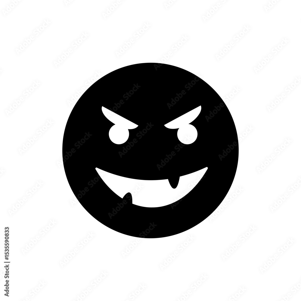 Obraz premium Mischievous face with crooked grin showing playfulness and trickery