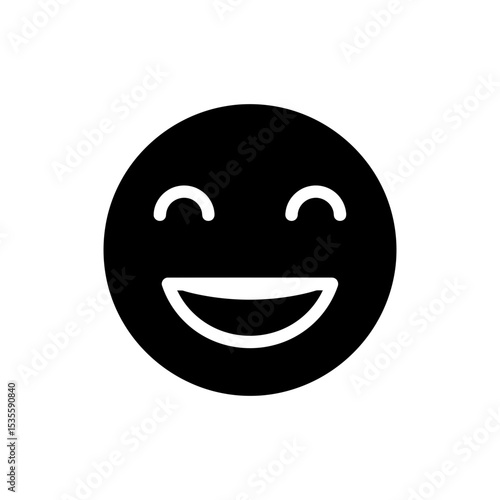 Person Showing Joyous Face with Exaggerated Smile Expression