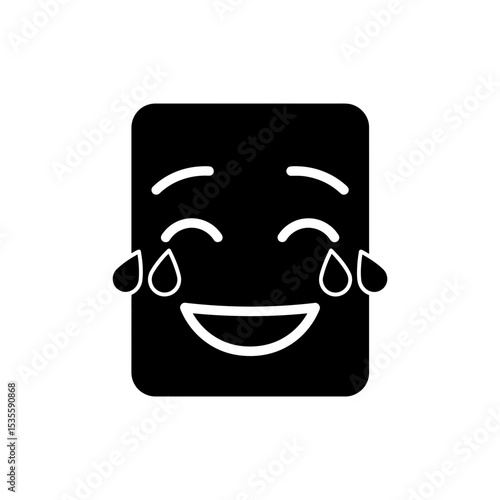Person Showing Joyful Tears with Soft Smile Expression