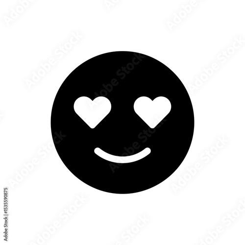 Person with heart-eyed face and gentle smile expressing love