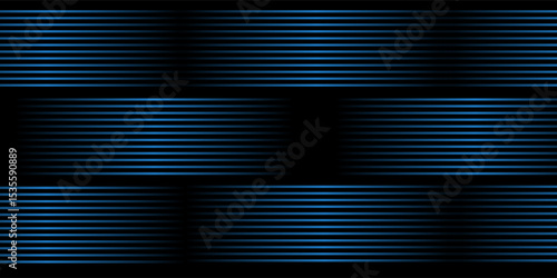 Light blue reflection lines, neon lighting in blue colors. Bright light lens. Police light effects, line. Shiny stars, sparks on a black background. Vector blue light effect