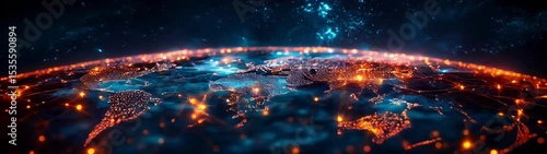 Planet earth in space