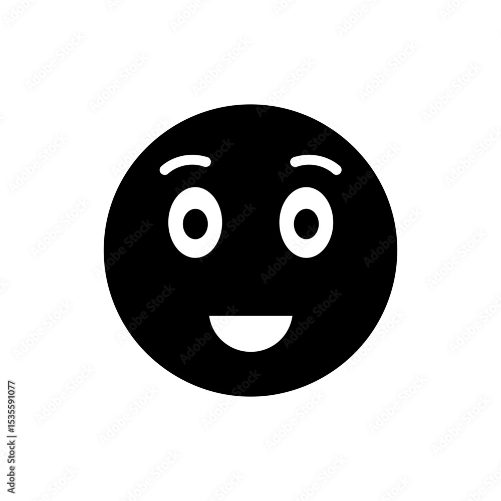 Excited Face with Wide Open Eyes Showing Surprise and Joyful Emotion Excited Face with Wide Open Eyes Showing Surprise and Joyful Emotion