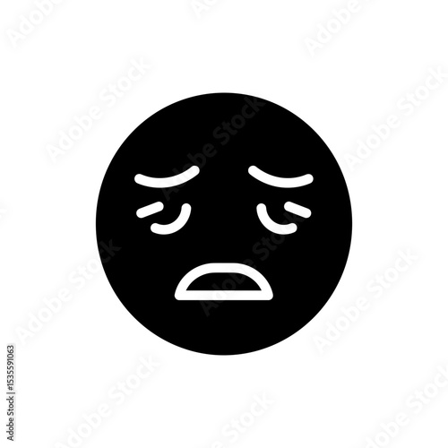 Exhausted Face with Squinting Eyes Showing Fatigue and Weariness