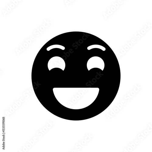 Person with Excited Face and Bouncing Eyebrows Expression
