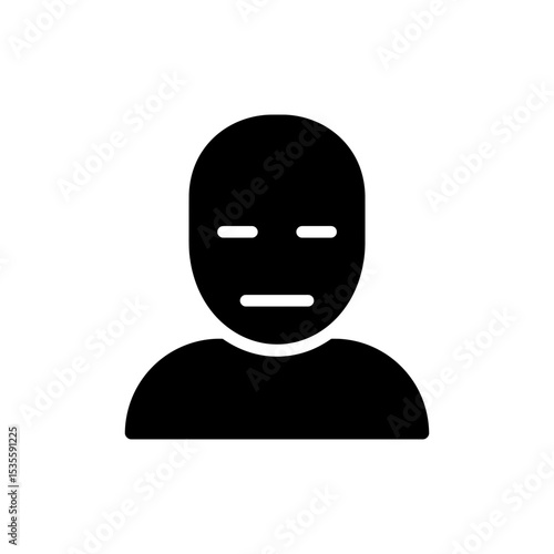 Character With Blank Face No Emotion Neutral Expression