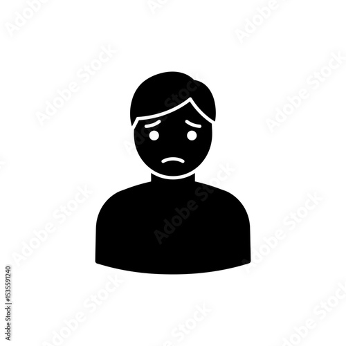 Anxious stare with tiny pupils showing fear and nervousness