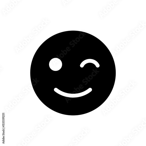 Person Showing Bashful Smile with One Eye Closed Expression