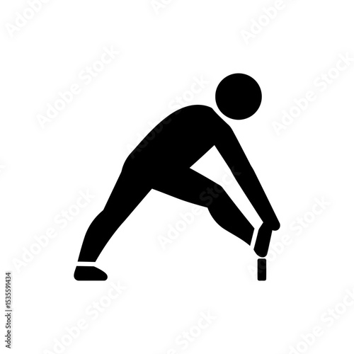 Person stretching quadriceps for muscle flexibility and leg warm up