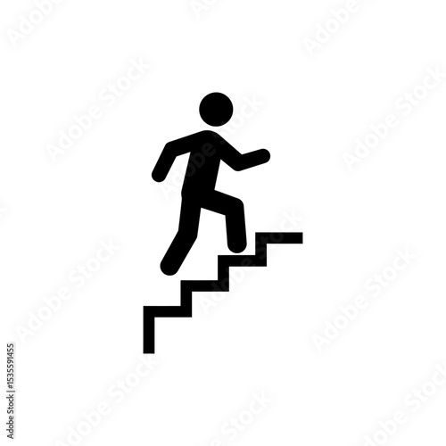 Person climbing stairs quickly for high intensity cardio workout