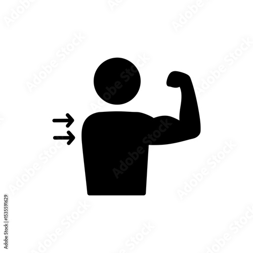 Arm flex pose showing muscle strength and athletic confidence