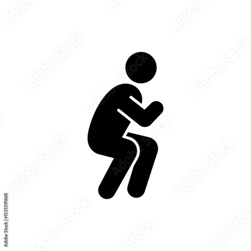 Arms Folded Mid-Squat Exercise Demonstrating Balance and Lower Body Strength