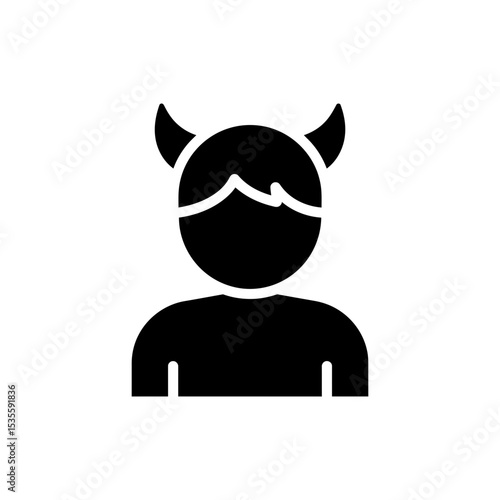 Person Wearing Devil Horns Costume Halloween or Party