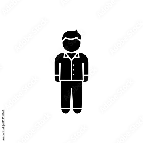 Character Wearing Pajamas Relaxing Showing Comfort and Sleep Preparation