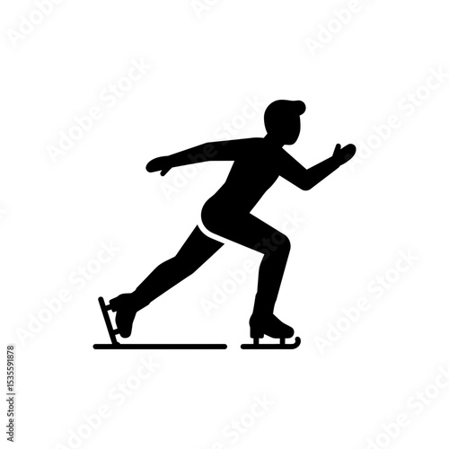 Person ice skating gracefully on a rink for holiday recreation