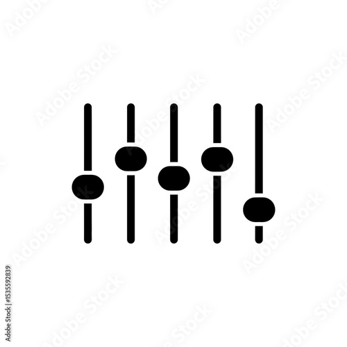 Adjustable settings sliders icon for audio and visual parameters
