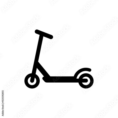 Two-wheel scooter icon with upright handles