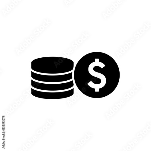 Stack of gold coins with dollar sign for savings and financial growth