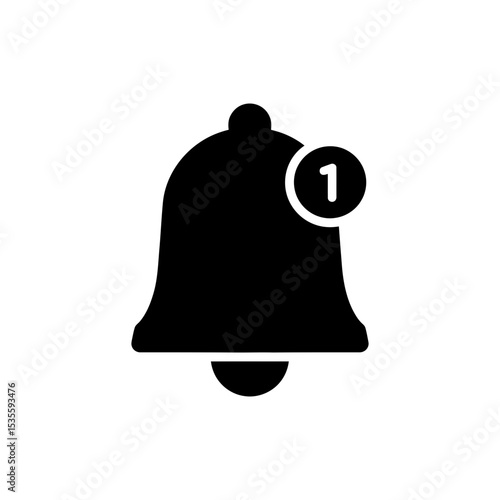Notification Bell Icon with Red Dot Alert for New Messages and News