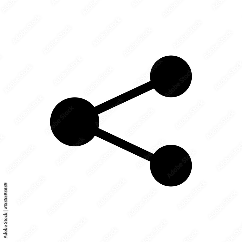 Share Icon with Connected Dots Representing Network and Sharing Share Icon with Connected Dots Representing Network and Sharing