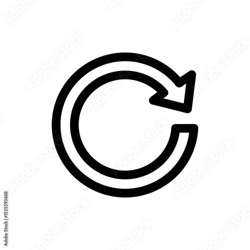 Refresh circle icon with arrow symbol for reload and update