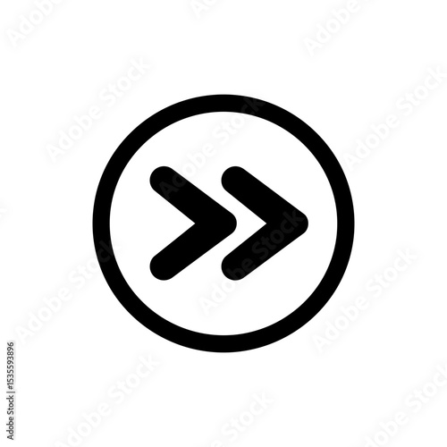 Free Download Forward Arrow Icon, Navigation Symbol, Direction Indicator Illustration, UI Button Graphic, Circular Arrow Sign - GFXLoad