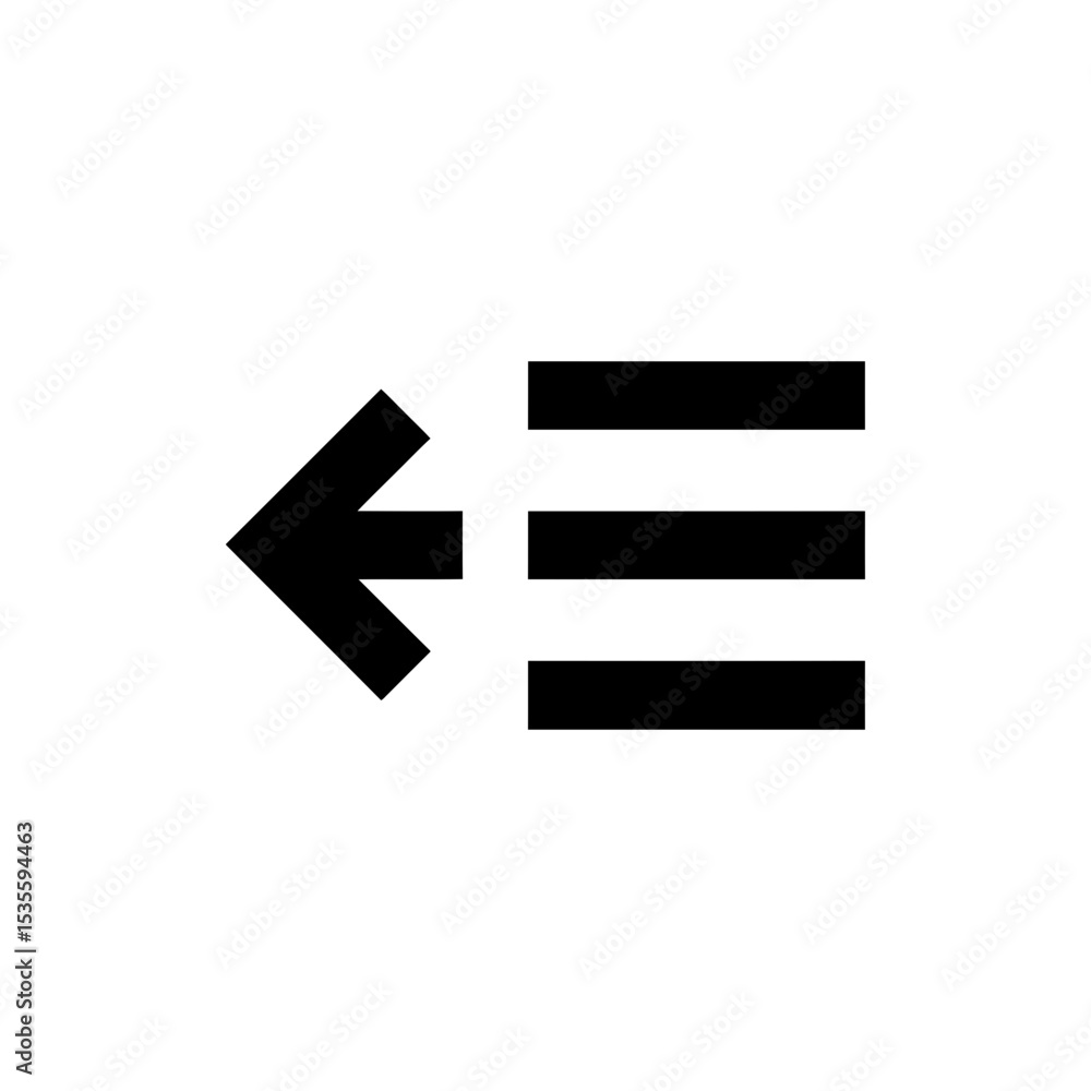Alignment Left Bars Icon Representing Left Text Or Object Alignment Alignment Left Bars Icon Representing Left Text Or Object Alignment