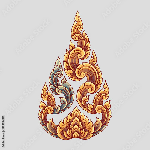 Khmer art, Fire, vector