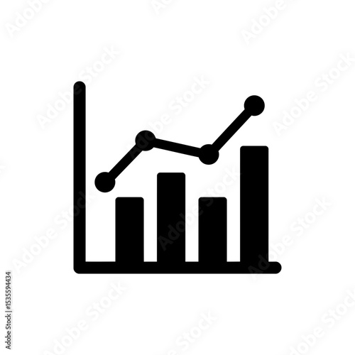 Financial Data Analysis Graph Combining Bar Chart and Line Graph