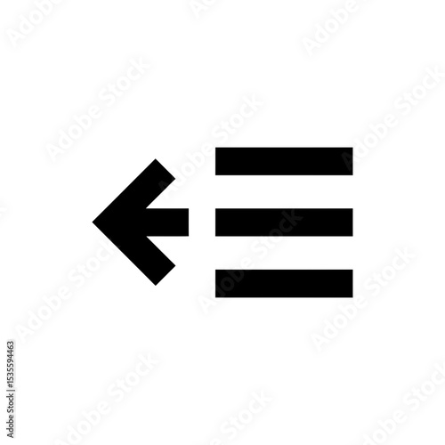 Alignment Left Bars Icon Representing Left Text Or Object Alignment