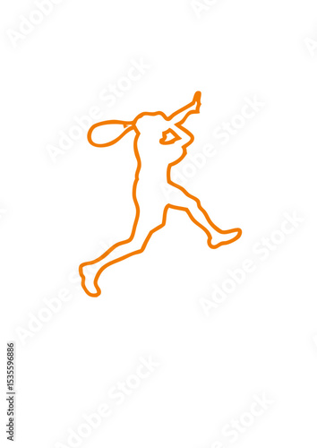squash raquette joueur sport logo trace