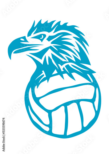 waterpolo ou volleyball aigle tete logo club