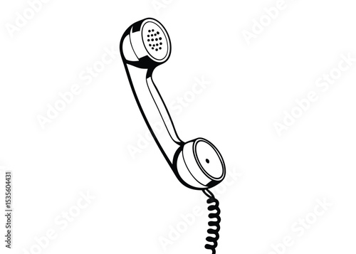 Minimalist phone handset icon.

