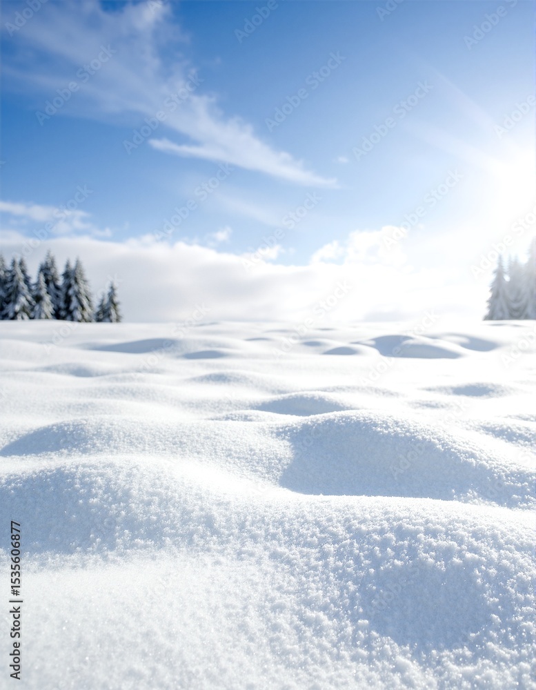 A serene snow-covered field stretches out under a clear blue sky, dotted with tall, frosted trees in the background, creating a tranquil winter landscape. A serene snow-covered field stretches out under a clear blue sky, dotted with tall, frosted trees in the background, creating a tranquil winter landscape.