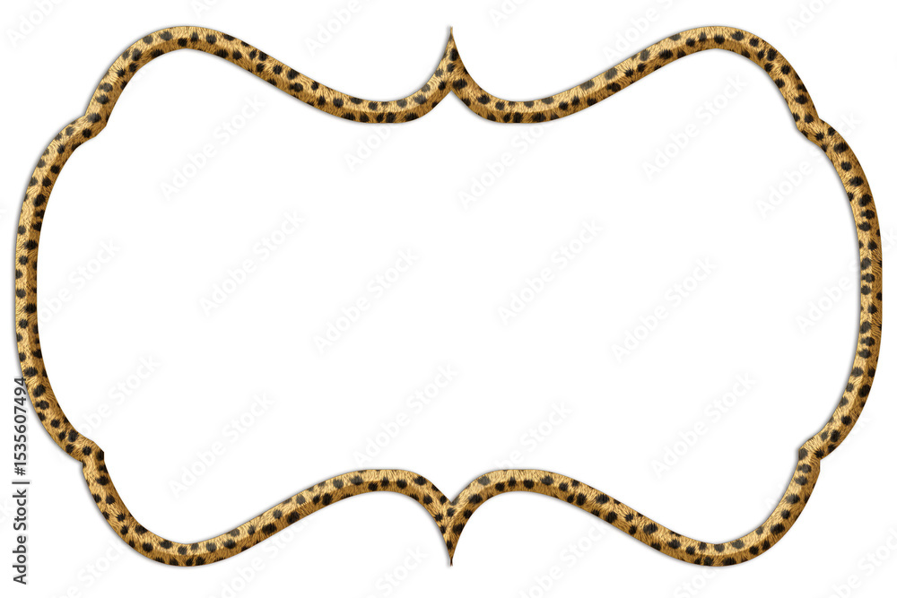 Decorative frame without background leopard fur Decorative frame without background leopard fur