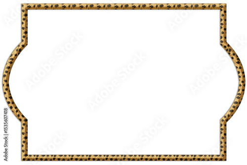 Decorative frame without background leopard fur
