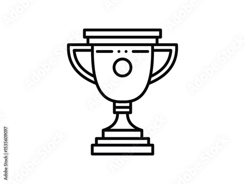 Champion Award Trophy Vector Graphic Design