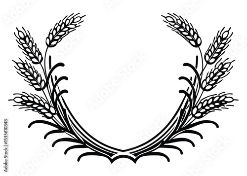 Stylized wheat stalk border.

