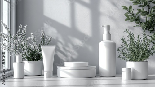 Wallpaper Mural Beauty and skin care products, dropper essential oil facial cleanser, e-commerce product packaging Torontodigital.ca