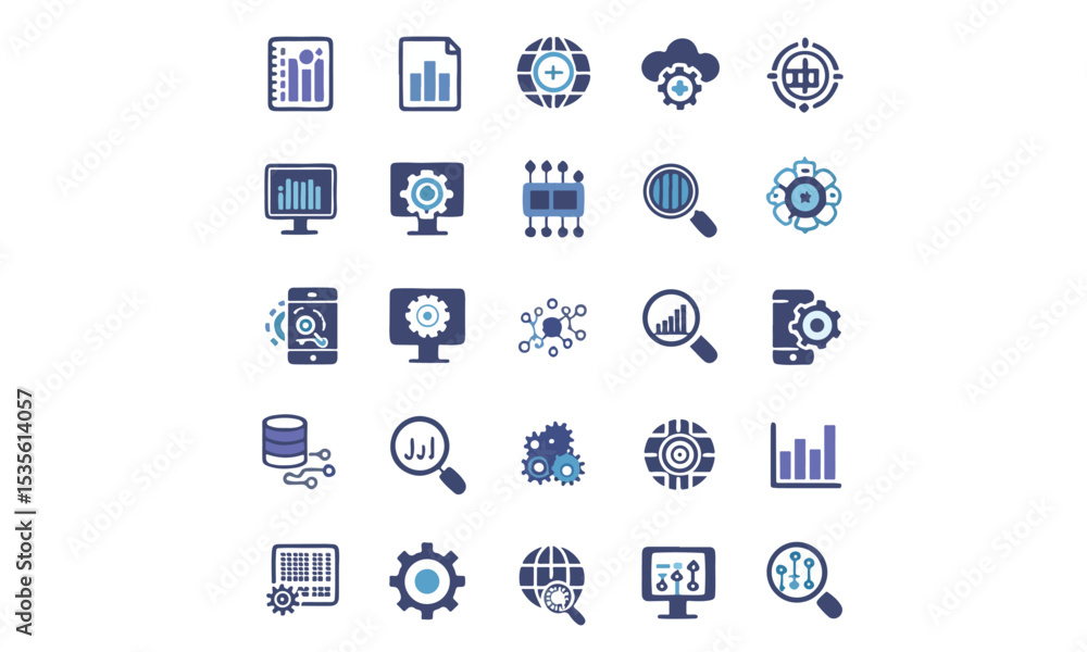 Fototapeta premium Data analytics thin line icon 