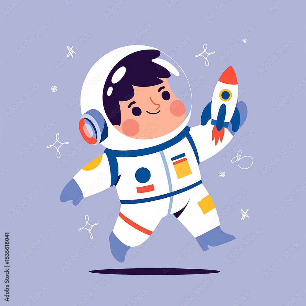 Naklejka premium Kids in Jobs Costumes – 2D Cartoon Illustration for Educational Use 