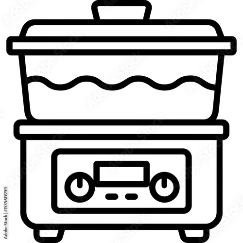 Laboratory ultrasonic bath outline icon vector