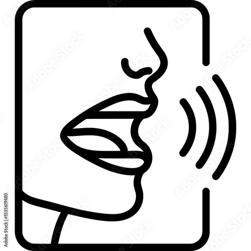 Pronunciation guide outline icon vector
