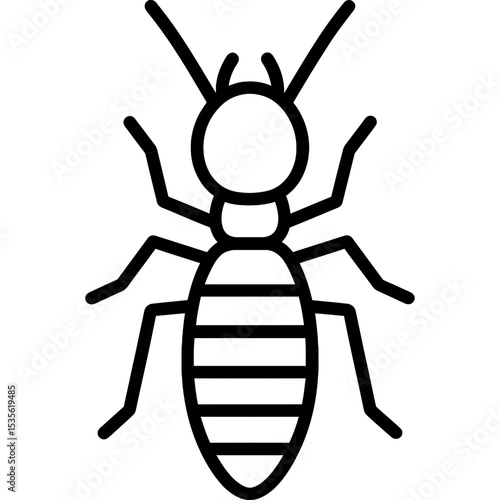 Termite outline icon vector