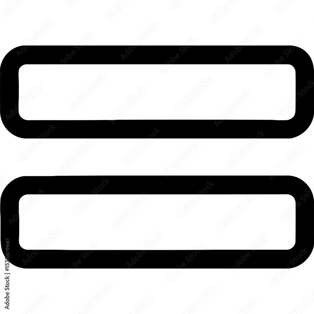 Equal sign outline icon vector Equal sign outline icon vector