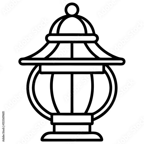 vector illustration of a table lamp
