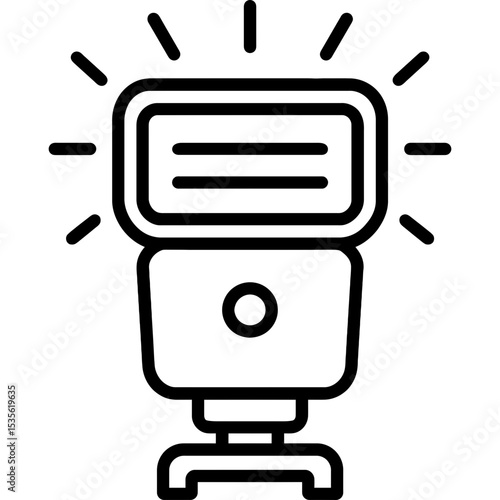 Minimal camera flash icon design