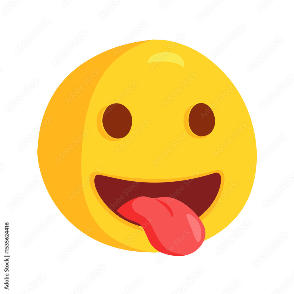 Fototapeta premium Face with Stuck Out Tongue