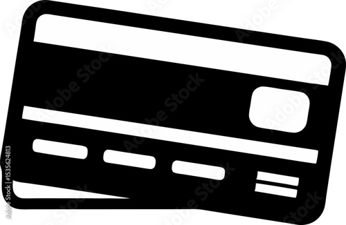 Credit Card Silhouette Vector Illustration 
