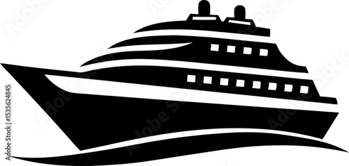 Cruise Silhouette Vector Illustration 